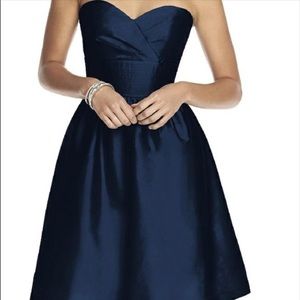 Alfred Sung Midnight color bridesmaid dress